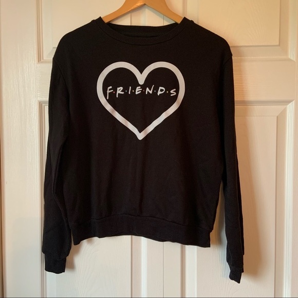 U2B Urban Basic Sweaters - Friends black heart sweater size large
